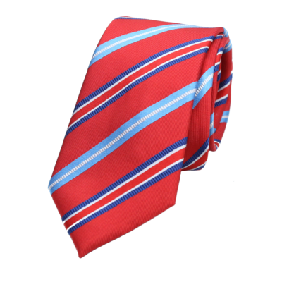 100% Silk ties (02-Red stripes) | Rajawongse Clothier